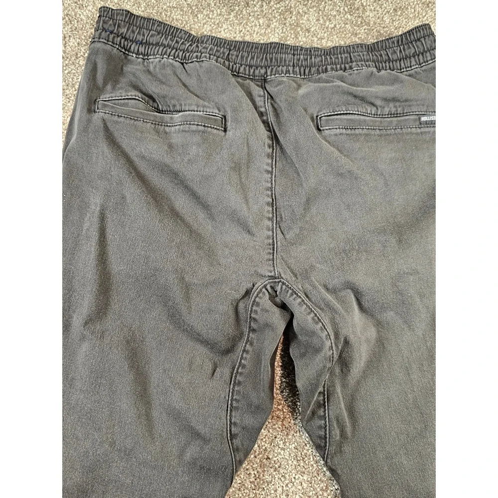 Hollister Advanced Stretch Skinny Jogger Mens Medium Washed Black Gray Pants - Picture 16 of 16